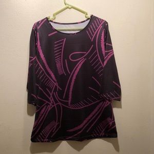 Purple and black blouse.. size L